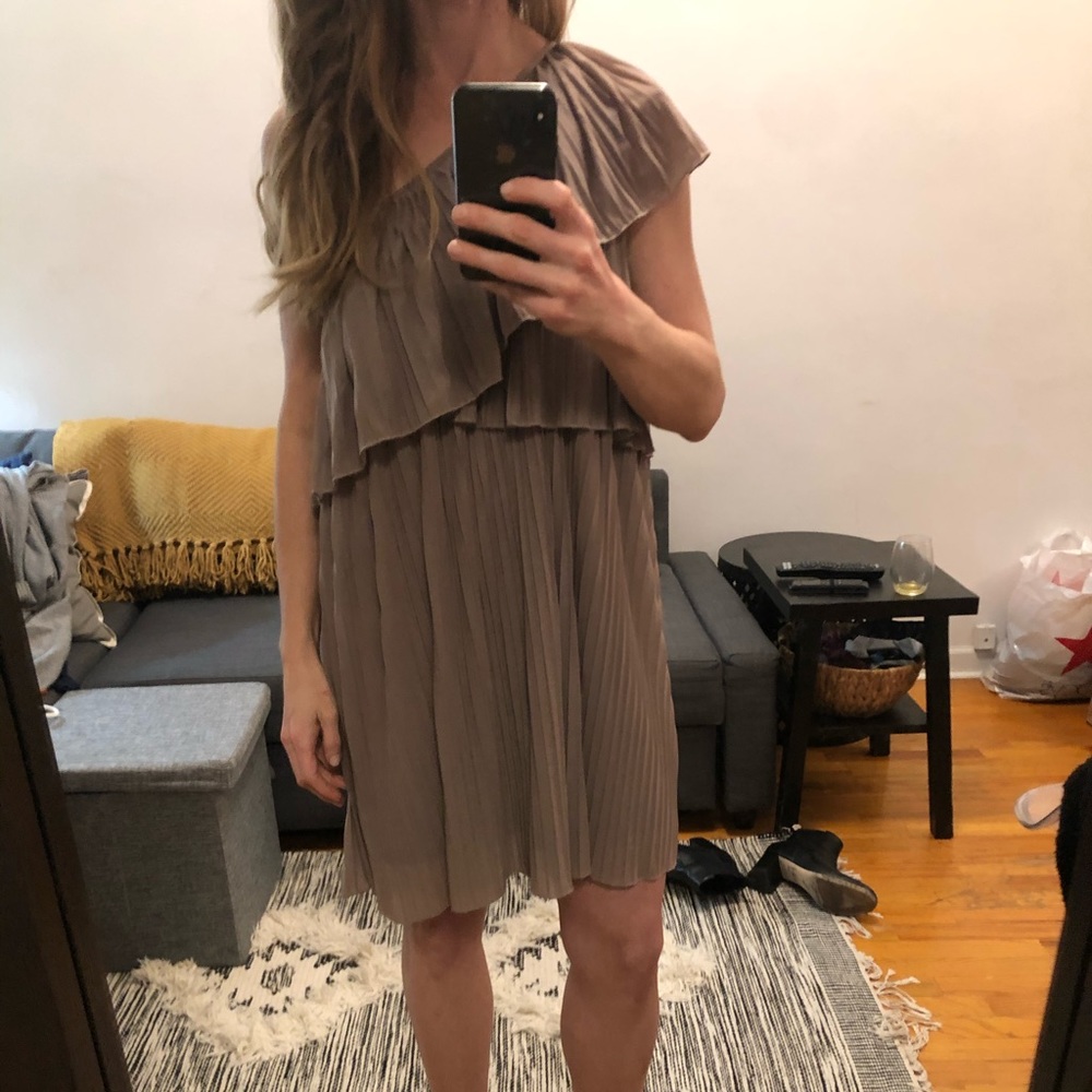Pleated One Shoulder Dress - Picture 3 of 8